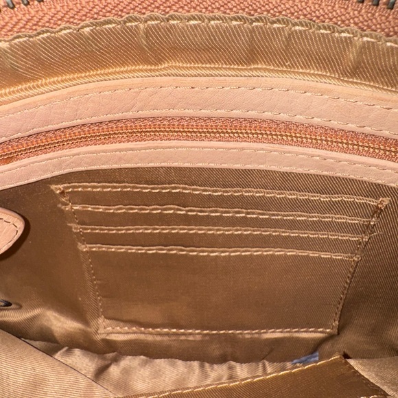 892-ARTT New Light Brown Woven Made In India Crossbody Purse Genuine Leather NWT - Picture 6 of 16